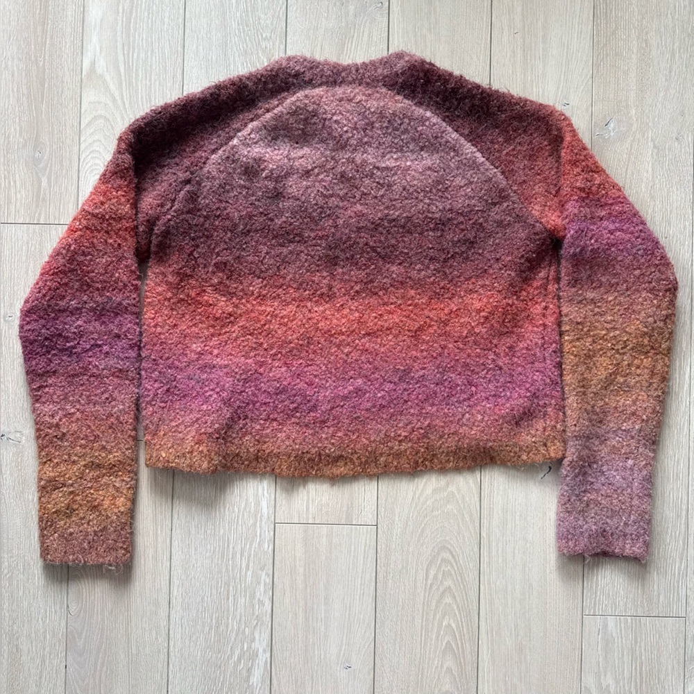 Twik Simons Wool Blend Ombré Gradient Cropped Sweater Multicolor Size Large - Picture 2 of 8